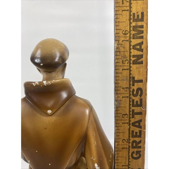 ANTIQUE Statue OF ST GERARD MAJELLA W/ SKULL PLASTER STATUE CATHOLIC ART 16” - Picture 16 of 16